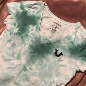 True Religion green tie dye